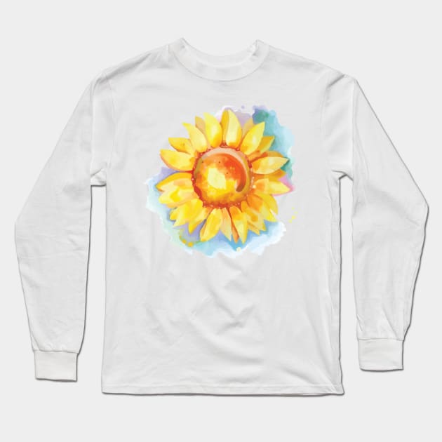 Sunflower Long Sleeve T-Shirt by snowshade